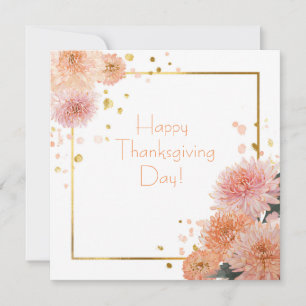 Invitación Elegante diseño de borde floral con rosa y dorado
