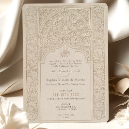 Invitación Elegante diseño de encaje Boda motivos islámicos