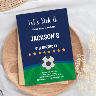 Invitación Elegante diseño de Fiesta de fútbol