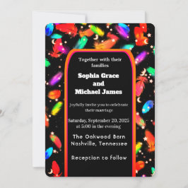 Invitación Elegante diseño de la naturaleza de las hojas verd