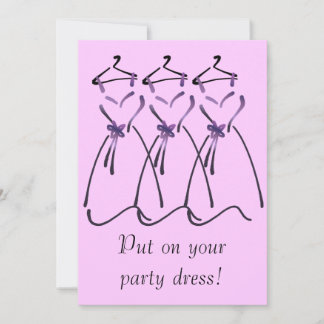 Invitación Elegante diseño de vestir con eslogan de Personali