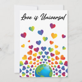 Invitación Elegante diseño Minimalista y colorido del corazón