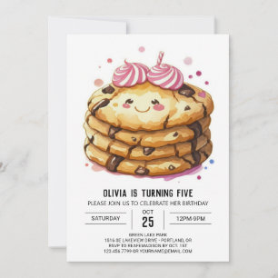 Invitación Elegante diversión salpicando galletas cumpleaños
