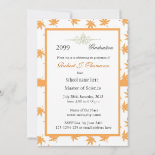 Invitación Elegante dorado deja una graduación de alto rendim