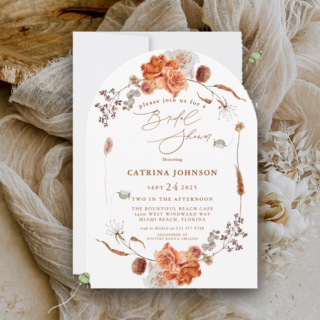 Invitación Elegante Ducha Bohemiana Floral Bridal (Subido por el creador)