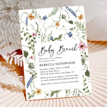 Elegante Ducha Boho Floral Neutral Baby Brunch
