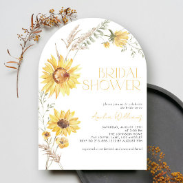 Invitación Elegante Ducha Boho Sunflower Botánica Bridal
