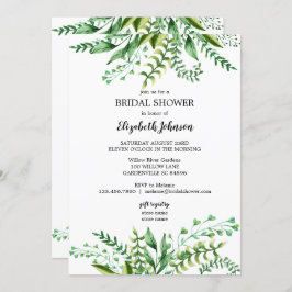 Invitación Elegante Ducha Botánica Bridal