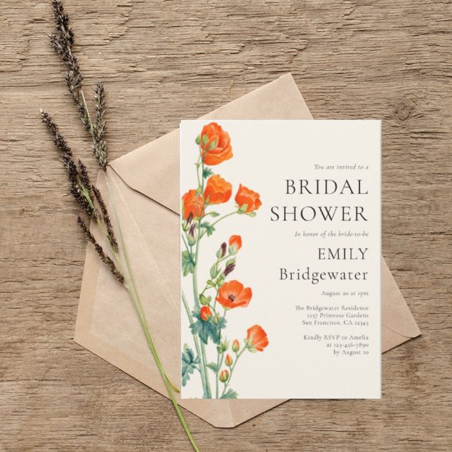 Invitación Elegante Ducha Botánica Bridal Floral (Subido por el creador)