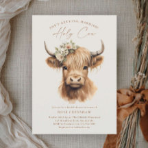 Elegante Ducha Bridal Boho Highland Cow