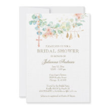 Elegante Ducha Bridal Católica Eucalyptus