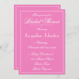 Invitación Elegante Ducha Bridal Clásica Personalizada