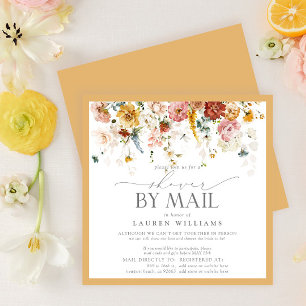 Invitación Elegante Ducha Bridal De Flor Silvestre Amarilla P