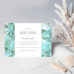 Invitación Elegante Ducha Bridal De Glass De Cristal De Mar