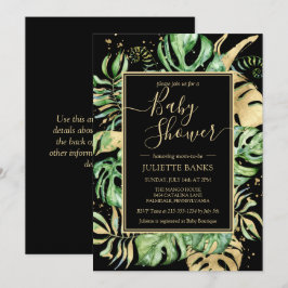 Invitación Elegante ducha de bebé tropical de género neutro e