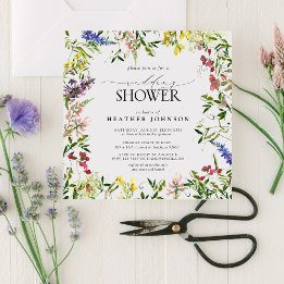 Invitación Elegante Ducha de Boda Floral de Verano