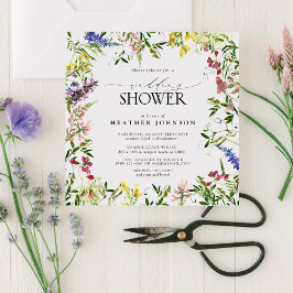 Invitación Elegante Ducha de Boda Floral de Verano