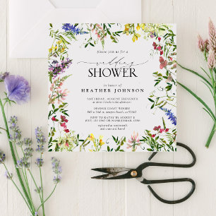 Invitación Elegante Ducha de Boda Floral de Verano