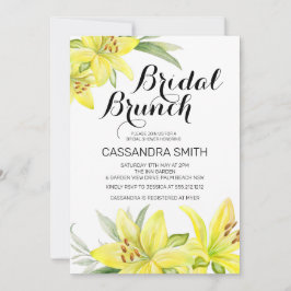 Invitación Elegante ducha de brunch con flores de novia amari