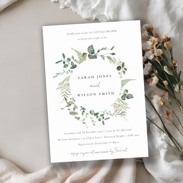 Invitación Elegante ducha de duchas para parejas de guisantes (Subido por el creador)