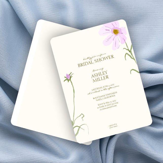 Invitación Elegante ducha de flores salvajes de primavera de  (Subido por el creador)