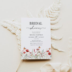 Invitación Elegante ducha de flores silvestres