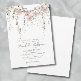 Invitación Elegante ducha de flores silvestres