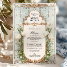 Elegante ducha de la novia de Pearl Vintage floral