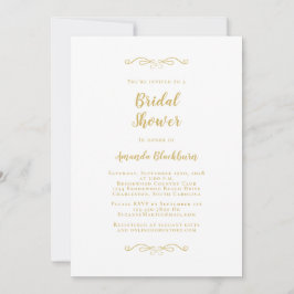 Invitación Elegante ducha de novia Bodas de escritura moderna