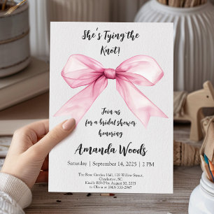 Invitación Elegante ducha de novia con arco rosa
