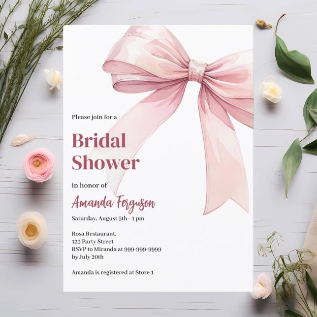 Invitación Elegante ducha de novia con arco rosa (Subido por el creador)