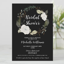 Elegante ducha de novia con flores de invierno