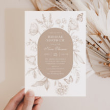 Elegante ducha de novia con flores de la línea de