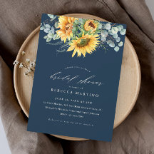 Elegante Ducha de Novia con Girasoles Rústicos