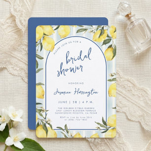 Invitación Elegante ducha de novia con limón