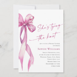 Invitación Elegante ducha de novia con mano rosada Rubor