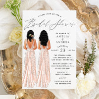 Elegante ducha de novia con traje de baño Invitaci