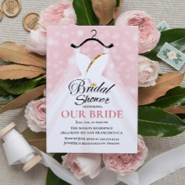 Invitación Elegante ducha de novia con traje de Boda