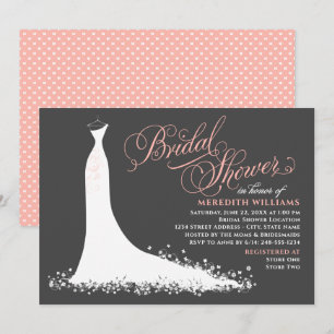 Invitación Elegante ducha de novia con traje de Boda rosa Rub