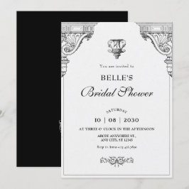 Invitación Elegante ducha de novia de arquitectura renacentis