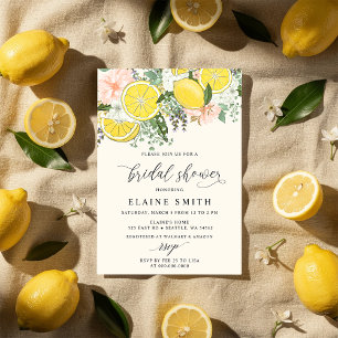 Invitación Elegante ducha de novia de limón lima cítrico de v