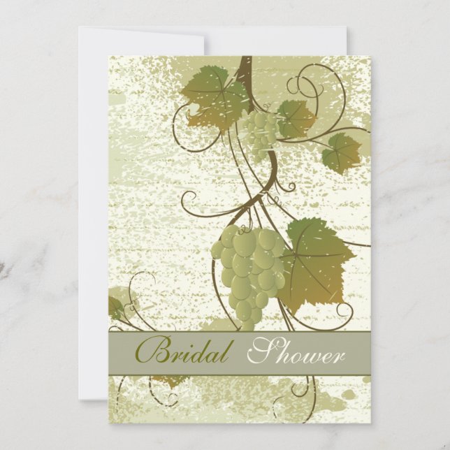 Invitación Elegante ducha de novia en otoño (Anverso)
