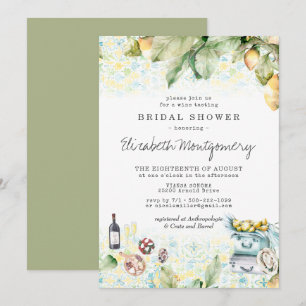 Invitación Elegante ducha de novia en un limonar
