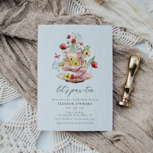 Elegante ducha de novia Fiesta de té con flores si