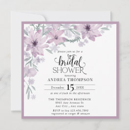 Invitación Elegante ducha de novia floral de primavera