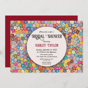 Invitación Elegante ducha de novia floral de verano de Boho B