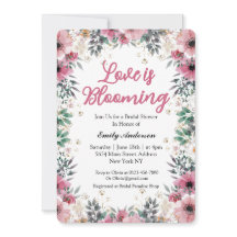 Elegante ducha de novia floral rosa