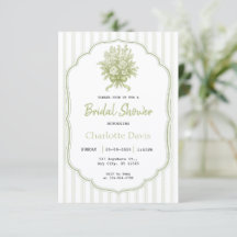 Elegante Ducha de Novia Floral Verde Salvia