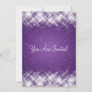 Invitación Elegante ducha de novia glamurosa provoca morado
