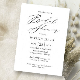 Invitación Elegante ducha de novia Minimalista